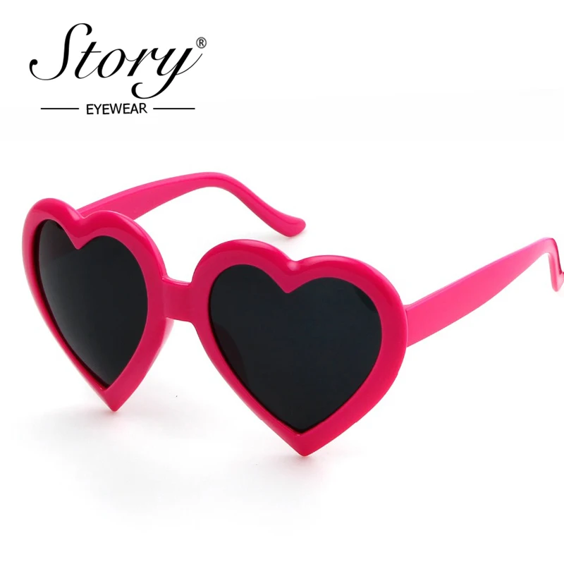 STORY Fashion Love Heart Shaped Sunglasses Women Brand Designer Eyewear