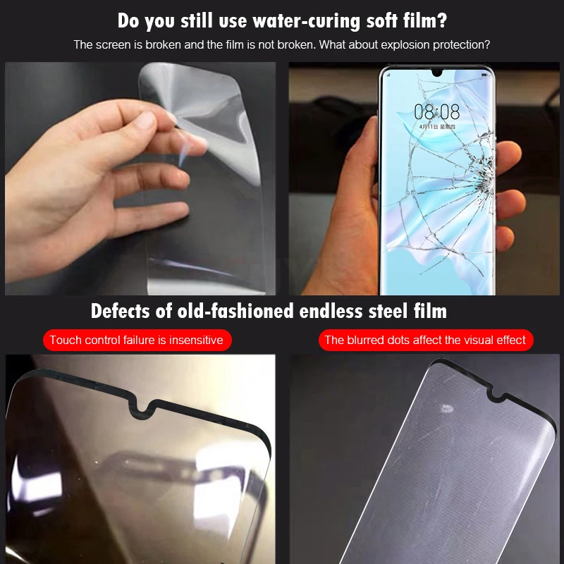 3PCS/lot 9H 2.5D Tempered Glass For Huawei P30 Pro Screen Protector on P30 Full Curved Edge Protective Glass For Huawei P30 Pro