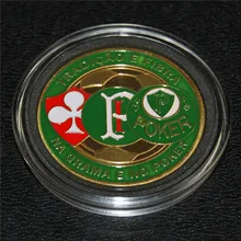 Frete Grátis 5 pçs/lote, Tradicao E Fibra Na Grama E No Poker, Protetor de Cartão De Colecionador de Moedas-Outra Moeda de Poker