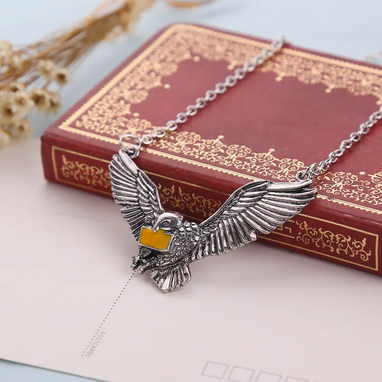 

24pcs/lot Dove Owl Jewelry Little Cute Bird Hogwarts Ravenclaw Carrier Pigeon Harri Potter Pendant Necklace bulk wholesale