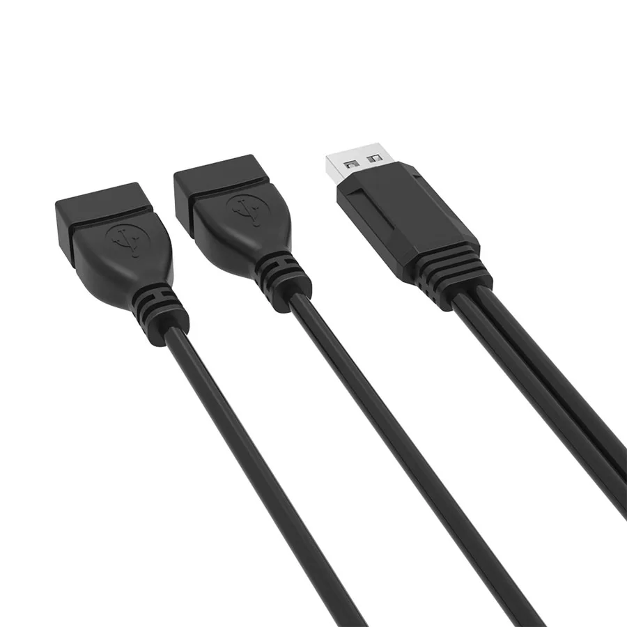 USB 2,0 Мужской к двойному USB Женский зарядный кабель для синхронизации данных адаптер USB удлинитель сплиттер для кабелей для U диска планшета зарядки телефона