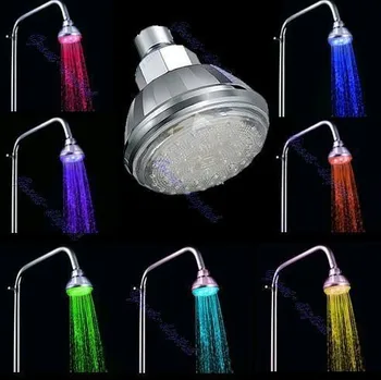 

Super Bright Automatic 7 Colors LED Light Shower Head Home Bathroom Water Glow