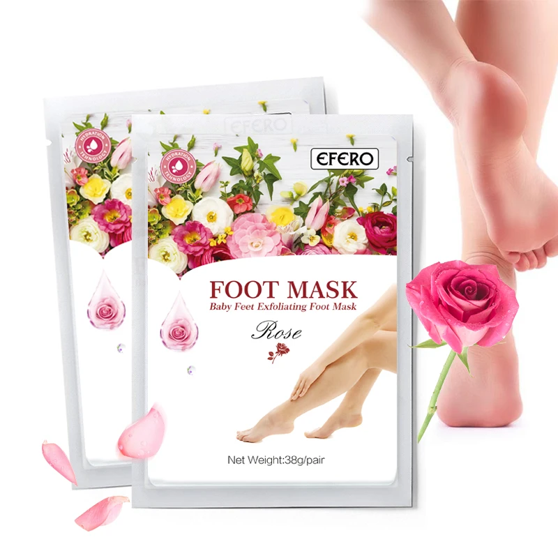

efero Foot Care Feet Peel Mask Remove Dead Skin Foot Mask Exfoliating Socks for Pedicure Whitening Skin Care Cream 20pcs=10pack