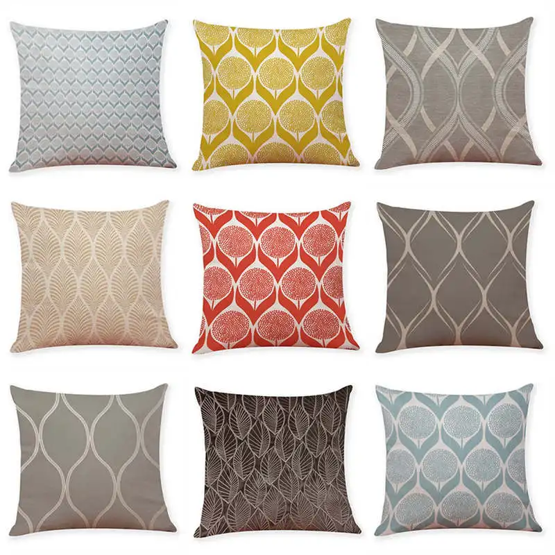 

45cm*45cm Brand New Line Pattern Pillowcase Linen Sofa Cushion Cover Home Fashion Camouflage Absorb Sweat Pillows Faux 19APR16