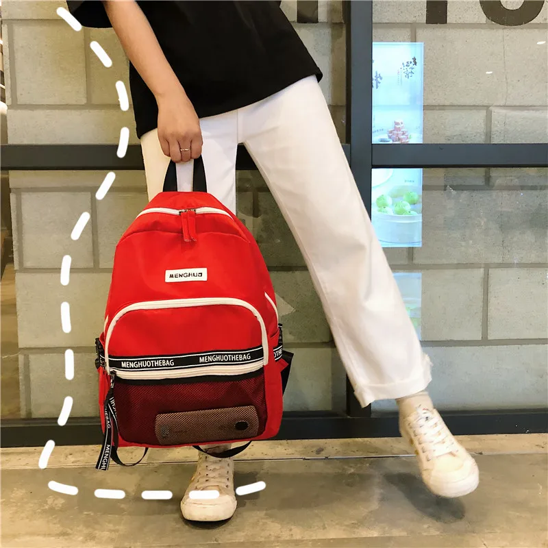 Menghuo школьный рюкзак для девочек-подростков Mochila Feminina, женские рюкзаки, водонепроницаемый нейлоновый повседневный рюкзак для ноутбука, женский рюкзак