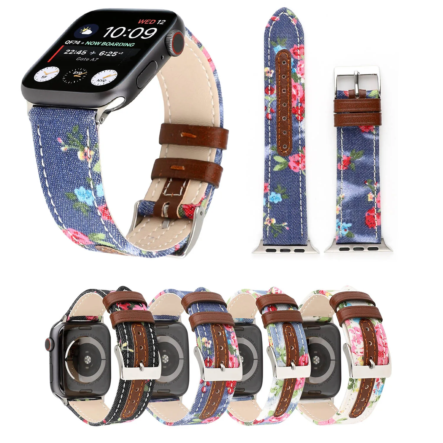 Ремешок из ПУ кожи для iWatch 4 3 2 1 44/40 мм 42/38 | Наручные часы