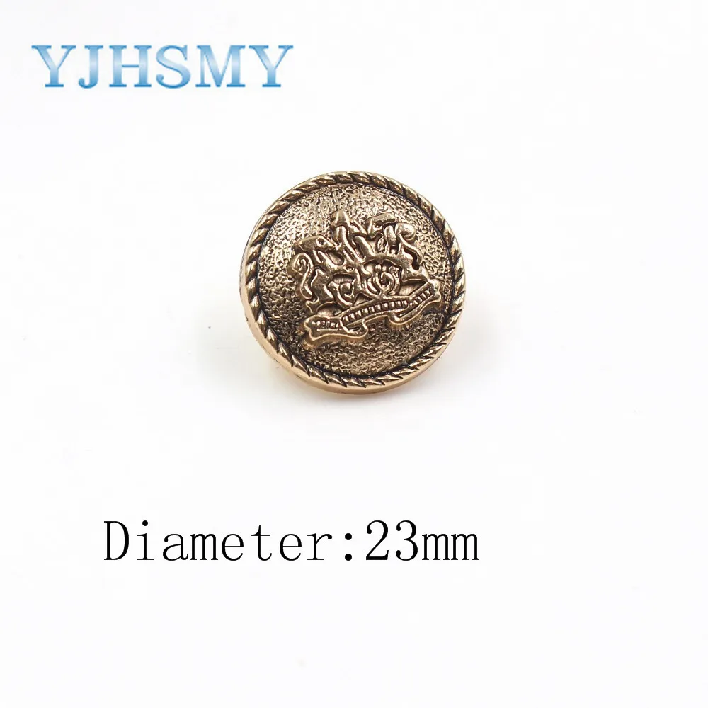 YJHSMY A 19512 555 10 шт./лот 15/23 мм высококачественные металлические пуговицы замшевое