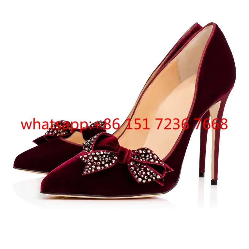 wine colour high heels