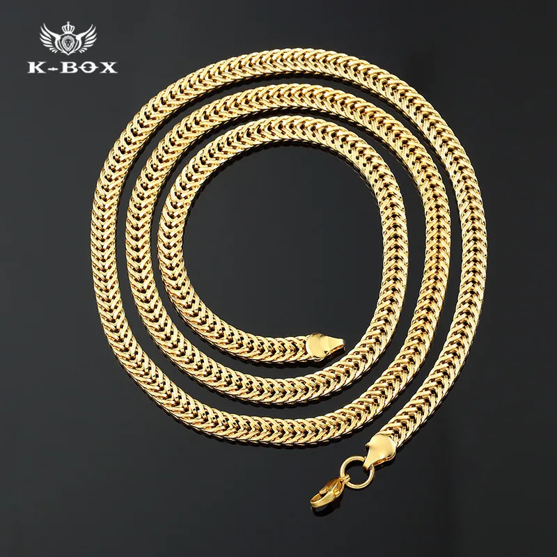 Franco Chain Box Link Curb Necklace 