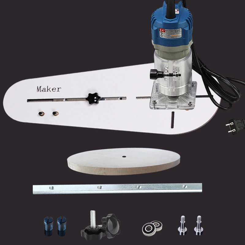 

Universal Circle Cutting Jig for Electric Hand Trimmer Wood Router Woodworking Milling Circle Milling Groove and Accessories