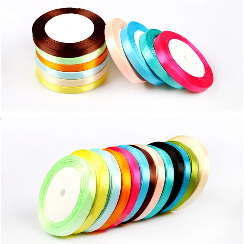 

Beautiful solid color width 1.2 cm length 25 yards bow handmade ribbon flower cake gift packaging ribbon shop supplies universal
