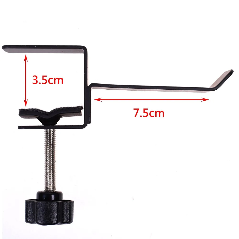 Black Color Heavy Duty Metallic Headphone Desk Hanger Holder