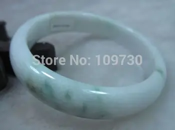 

Free shipping 001488 BEAUTIFUL GREEN JADEITE BRACELET BANGLE 58MM (A0429)