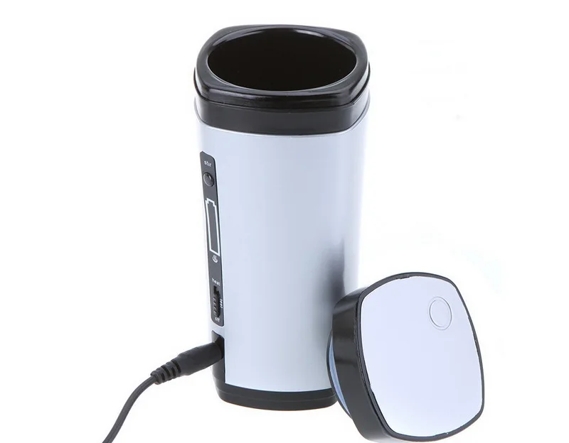  Novedad batería recargable carga USB alimentación Drinkware café Mezcla taza de té calentador de ta