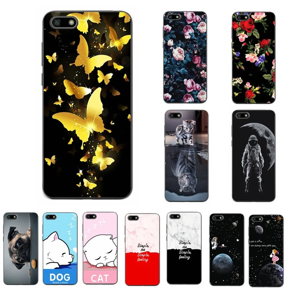 

Lovers Soft Silicon TPU Phone Case For Huawei Honor 7A 5.45'' Back Chic Case Cover Coque For Huawei Honor 7A DUA-L22 Russian