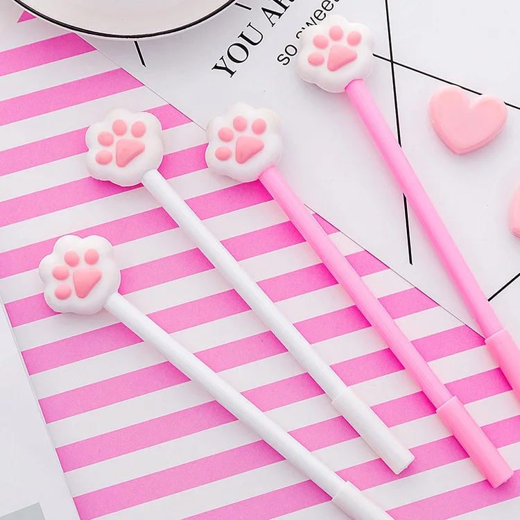 

2019 new Cat's Paw Ballpoint Pens Student Ball Point Pen School Office Supplies Learning Stationery Wholesale