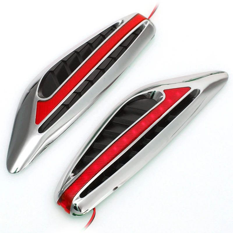 1 pair Universal  Car Steering Blade Light Auto LED Turn Signal Side Indication Lights Lamp