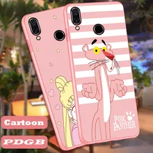 Милый ТПУ чехол PDGB для Huawei Honor 8X9 Lite 10 Play Mate 10 20 Nova 3 3i P Smart Plus чехол с мультяшным рисунком розовый мягкий чехол