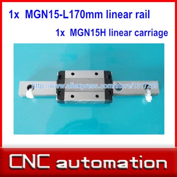 

NEW 15mm miniature linear guide MGN15 L= 170mm rail + MGN15H CNC block for 3D printer parts XYZ cnc parts