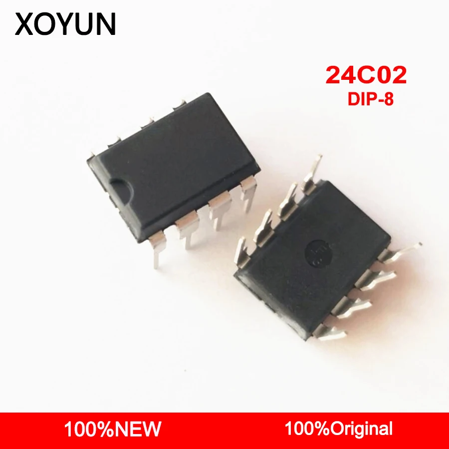 10pieces/lot 24C02 24C02N 24C02AN 24C02BN AT24C02 AT24C02AN AT24C02BN DIP-8 New