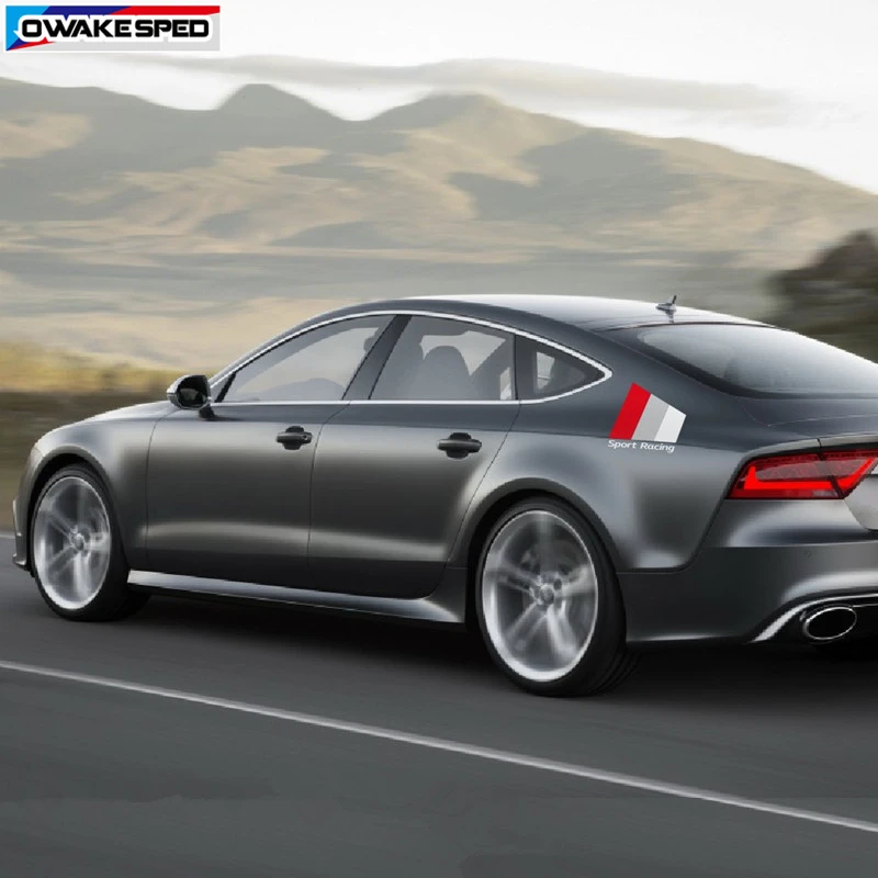 Для Audi TT RS A4 A6 Q5 A3 Q3 Q7 A5 A8 гоночный спортивный стикер автомобильный для тела хвост