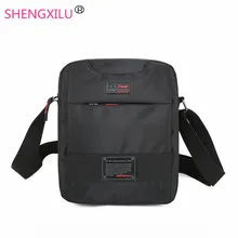 Shengxilu деловые мужчины плече сумка случайные мужской сумка сумка crossbody сумки марка высокое качество черный мужчины сумка