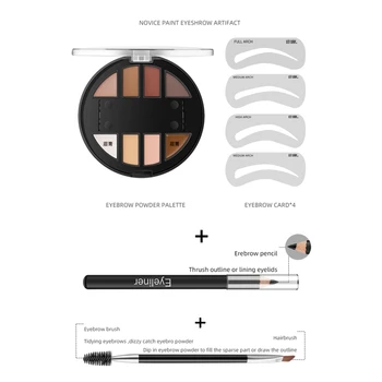 

2 Style Seven sets of eyebrow powder set Professional Waterproof Long lasting Makeup Natural Shape Eyebrows Powder Palette