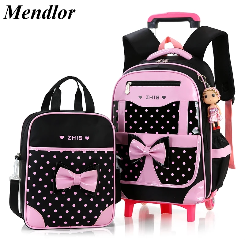 

Hot Sales Removable Children School Bags with 2 Wheels Child Waterproof Trolley Backpack Kids Wheeled Bags Boys Girls Bookbag