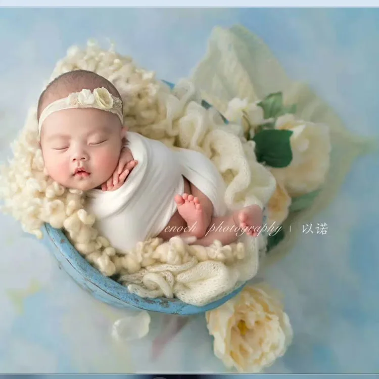 

Children's photography props double-sided wool blanket size 45 * 35 newborn baby cushion props blanket