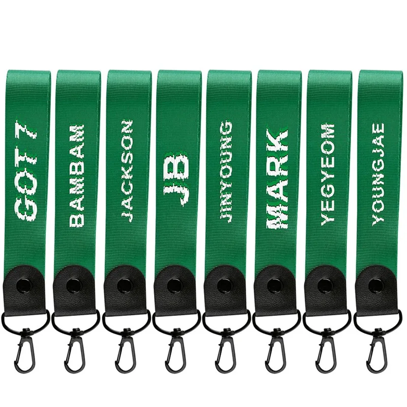 

KPOP GOT7 Laser Lanyard JB JACKSON MARK YUGYEOM Keychain Keyring Mobile Phone Strap Pendant