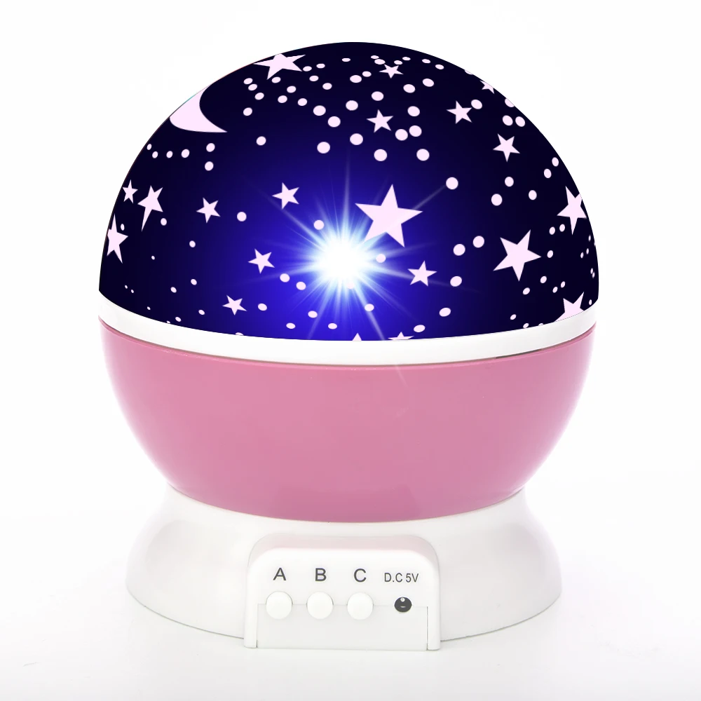 Star Projector Lamp Children Bedroom LED Night Light Baby Lamp Decor Rotating Starry Nursery Moon Galaxy Projector Table Lamp 3