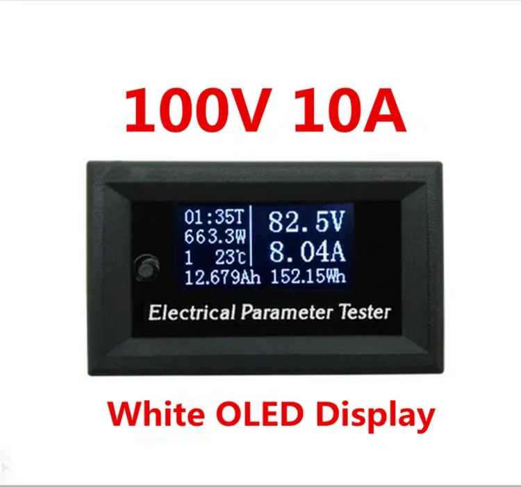 7 в 1 OLED Электрический измеритель параметров измеритель мощности Напряжение Ток время мощность Емкость энергии Temp тестер 12002965