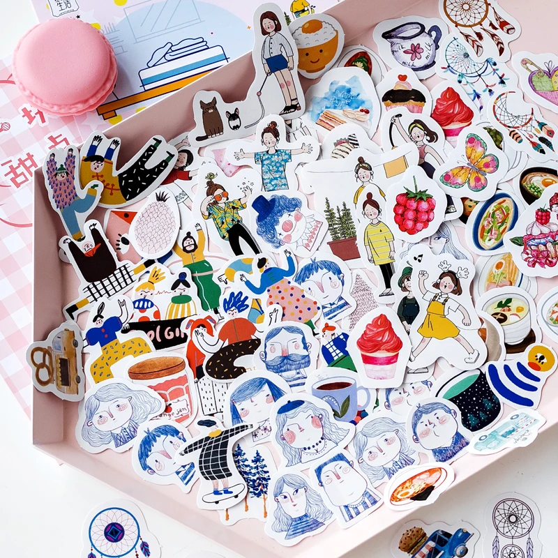 

45 Pcs/bag Cute Dreamcatcher Paper Stickers Decoration Diy Album Diary Scrapbooking Label Stationery Stickers