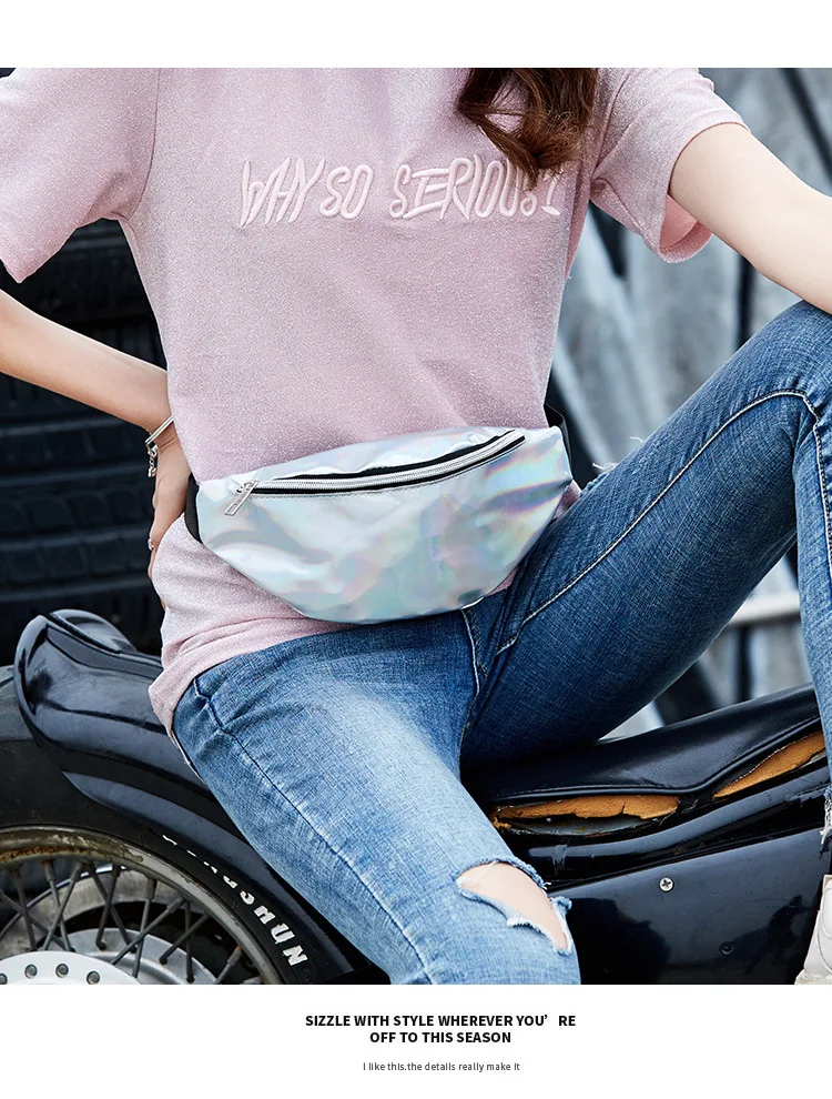zíper moda neutro praia saco multifuncional ajustável confortável saco crossbody
