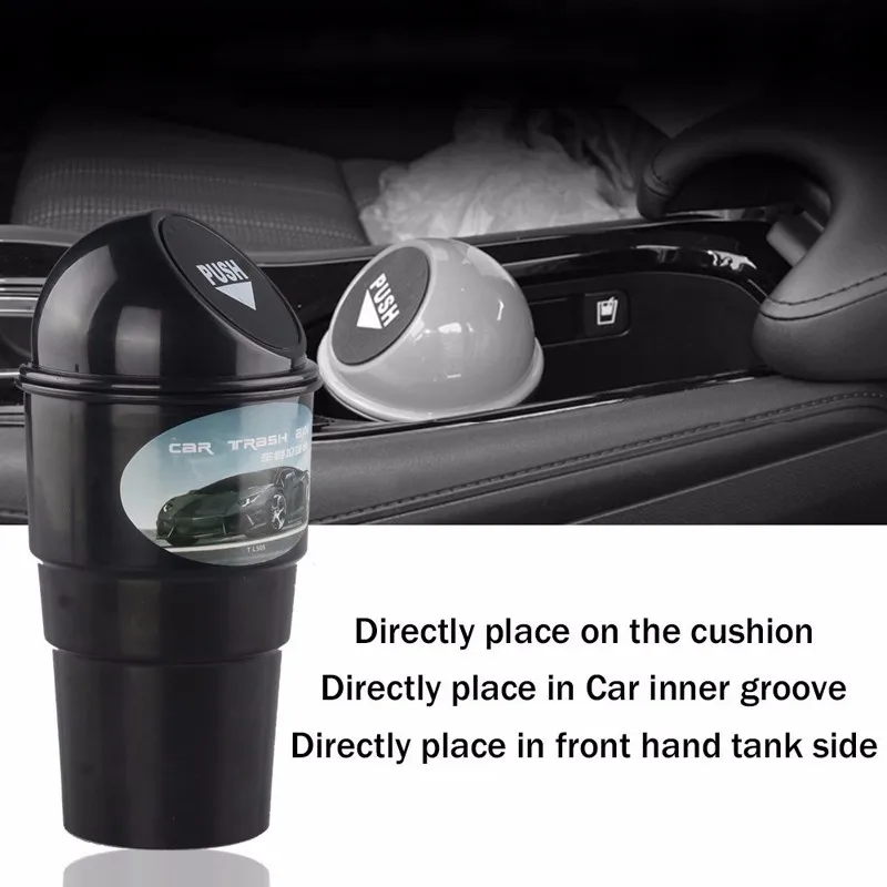 05 New Car Garbage Can 1PC 4 Colors Vehicle Trash Storage Box Auto Garbage Dust Rubbish Holder Bin for Car Accessories Car-styling