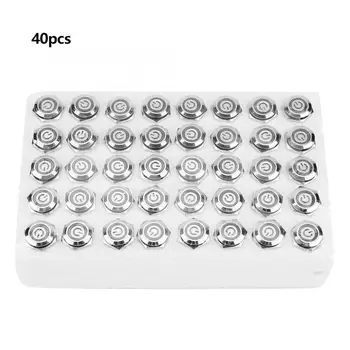 

40pcs 16mm Metal Momentary Push Button Switch Auto Reset Flat Head 24V LED Light 5-Pin BEM-16-11D 24VDC 5 Solder Feet