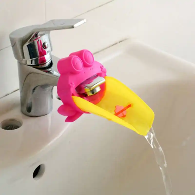 Pink Cute Bathroom Faucet Extension Extender For Kids Baby Hands
