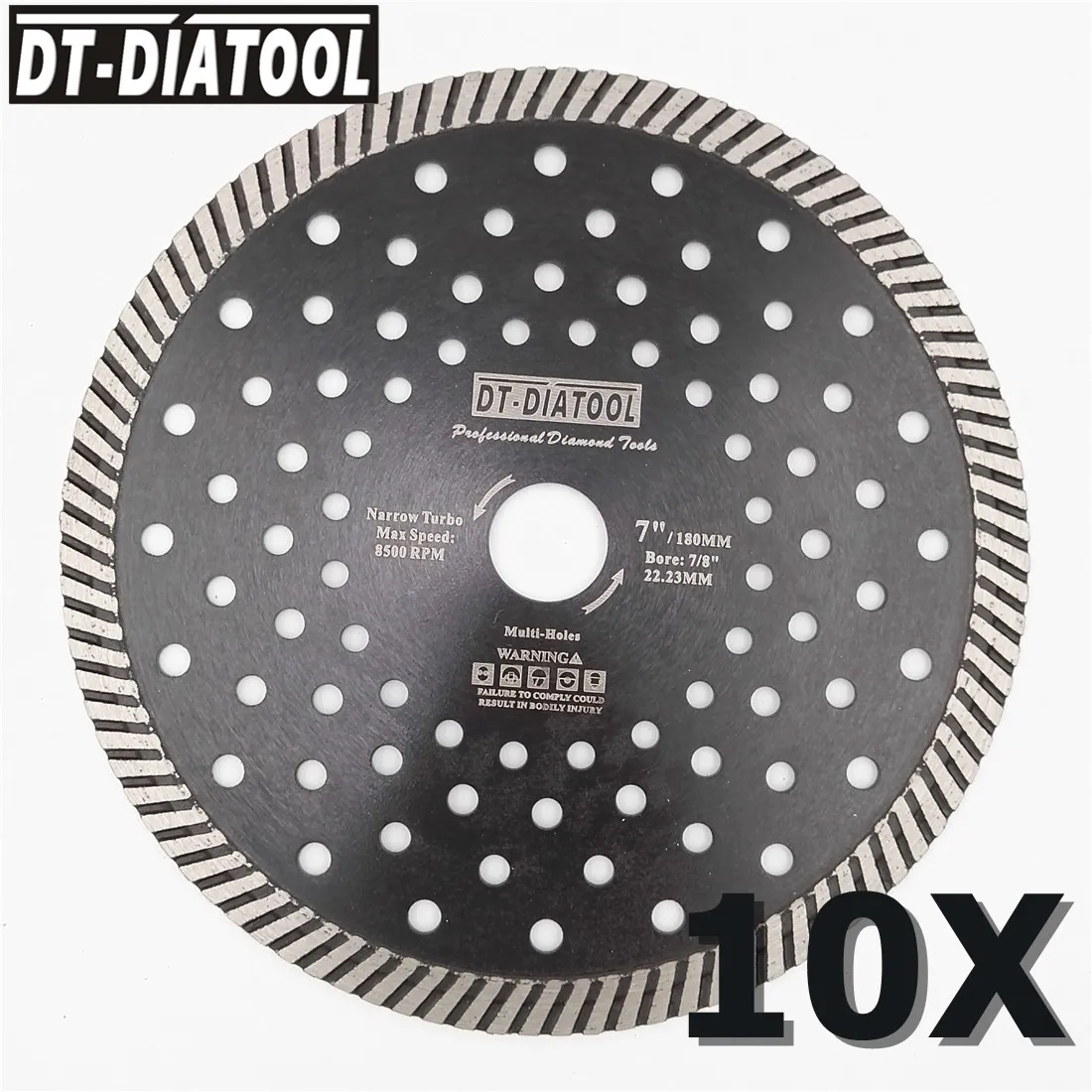 DT-DIATOOL 10pcs 230MM Professional Narrow Turbo Diamond Saw Blade cutting disc for stone granite marble masonry block concrete