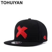 TOHUIYAN, мужская и женская бейсболка с вышивкой, кепка для уличного танца, хип-хоп кепка, брендовая Кепка с плоским козырьком, регулируемая бейсболка Gorras s