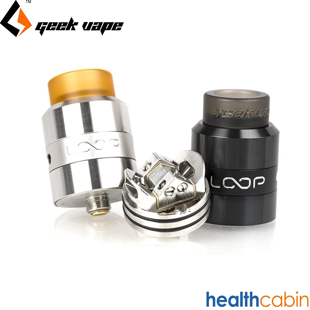 

Geekvape Loop RDA Tank 24mm 810 510 Drip Tip Single Dual Coil Electronic Cigarette Atomizer for squonker MOD VS drop Loop V1.5
