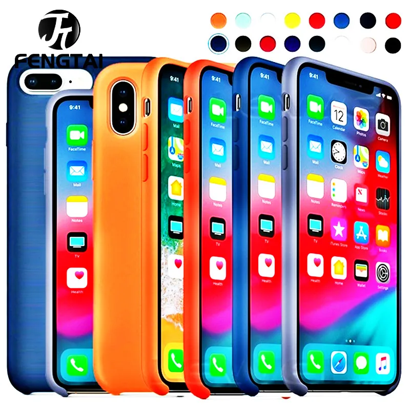 

Luxury Color Silicone Case For iPhone 6plus 6splus case For Apple For iPhone 6 6s plus Cover Screen Protector Silicone Case