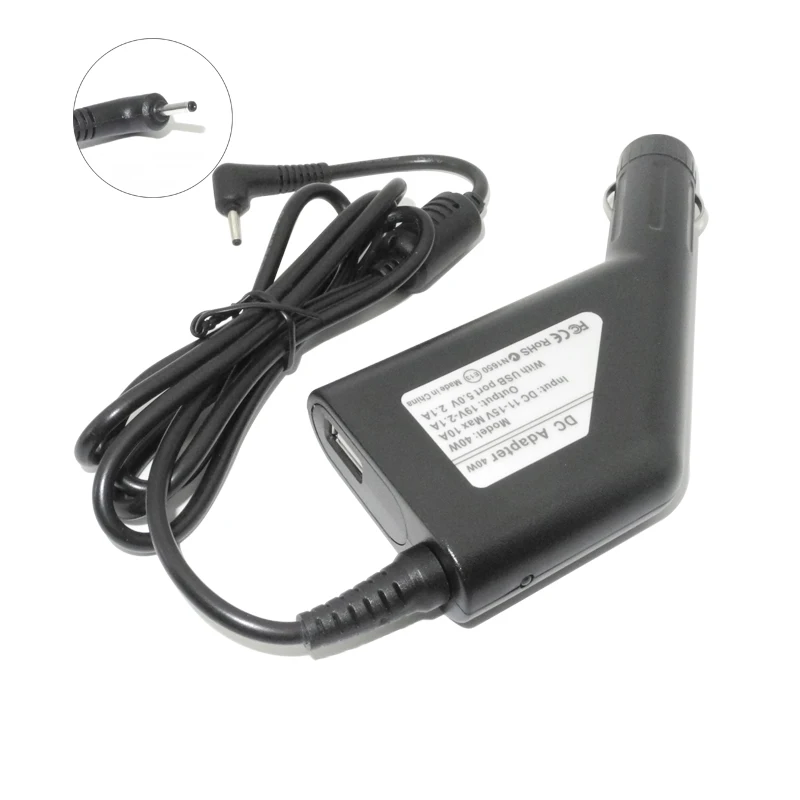 19V 2.1A 40W Laptop Dc Car Charger Power Adapter for Asus Eee PC 1001HA 1001P 1001PX 1005HA 2.5