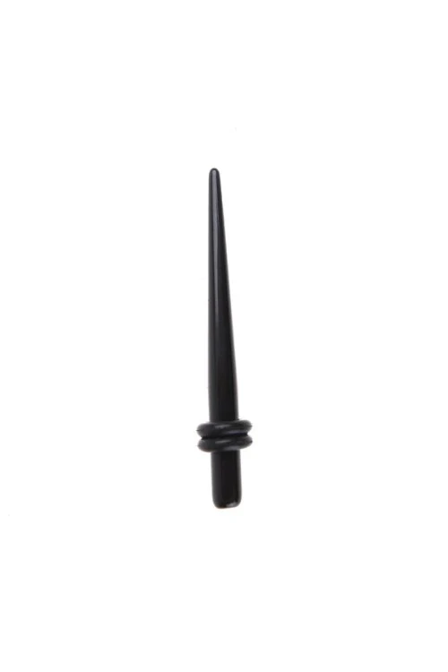 

2pcs Black Acrylic Ear Expander Taper Plug Stretcher (12g 2mm)