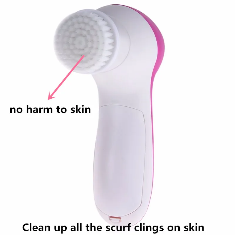 Deep Cleansing 5 In 1 Electric Facial Cleaner Pore Cleanser Face Skincare Brush Massager Vibrator Electric Facial Cleansing Tool
