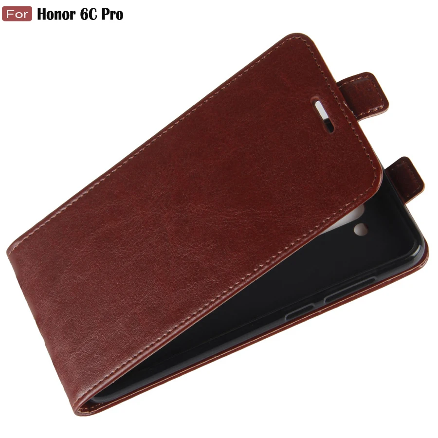 

For Huawei Honor 6C Pro Case 5.2 inch Retro Leather Magnetic Vertical Book Cover Flip Case on for Huawei Honor 6C Pro Case Cover
