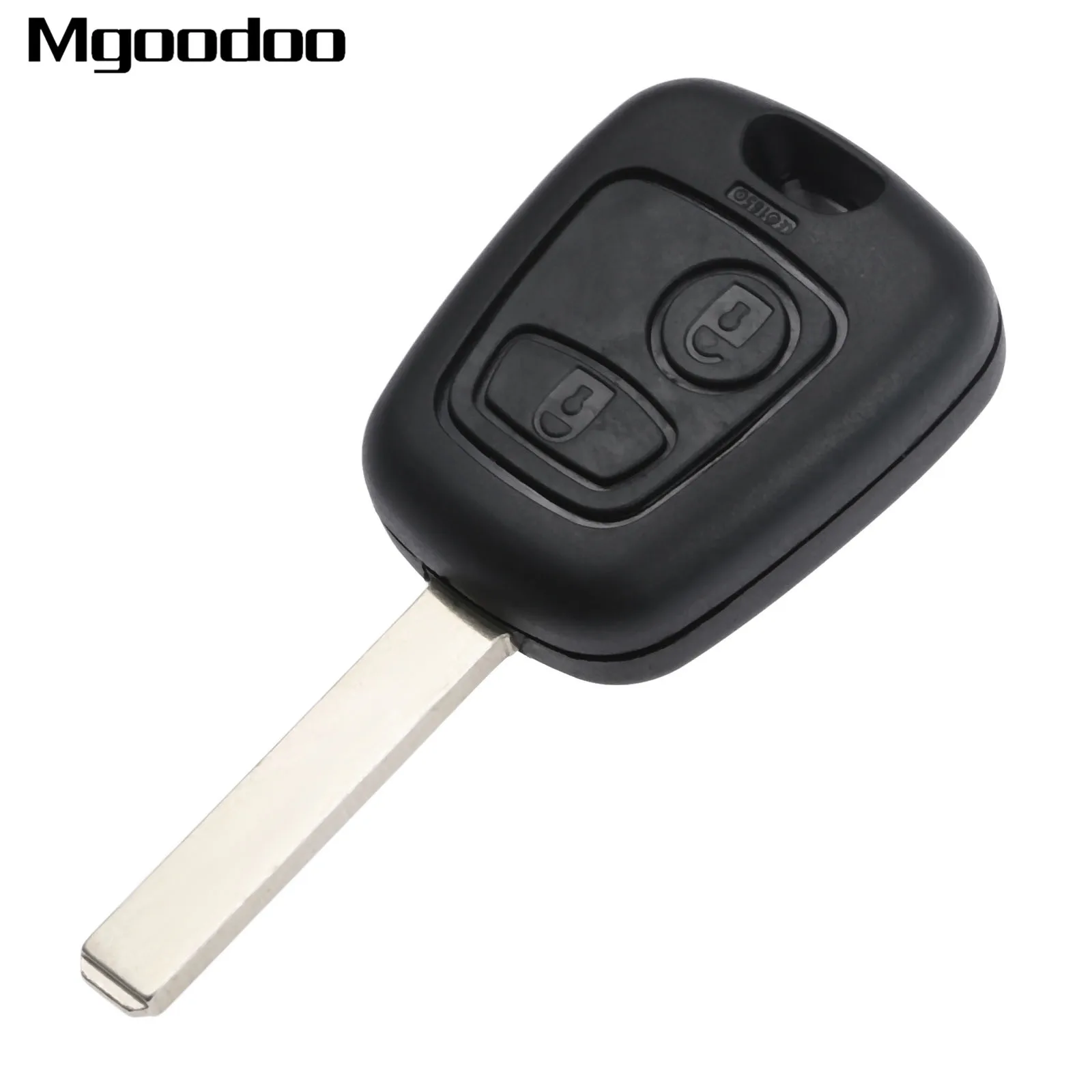 

2 Buttons Remote Car Key Keyless Entry Fob With Chip For Peugeot 206 307 Replacement Car Alarm Uncut Blade Replacement Key Shell