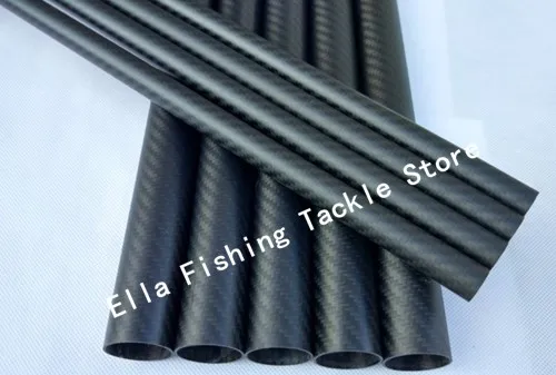 Tubo de Vara de Pesca de Carbono Cheio de Carbono Vara de Pesca 500mm 100% Faça Você Mesmo Tubo 3 k 20mm x 22mm 4 Varas de pescar