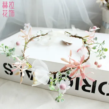 

Haar Accessoires Wreath And Headdress, Flower Child Dress, Wedding Jewelry, Headband, Imitation Tree Branch Hair Hoop Tourism