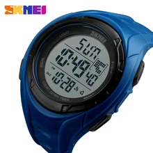 SKMEI модные спортивные часы для мужчин с двойным временем Chrono цифровые часы 50 м водонепроницаемые обратный отсчет мужские s наручные часы Relogio Masculino