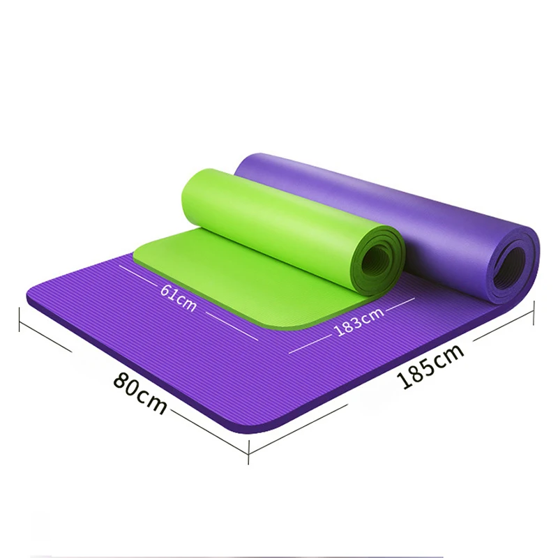 185*80*1cm Yoga Mat Non-slip Foldable workout Pad NBR Thickness Pilates Mat Gym Soft Fitness Mat& Strap